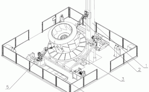焊接多规格叶轮的双工位机器人自动焊接工作站的制作方法